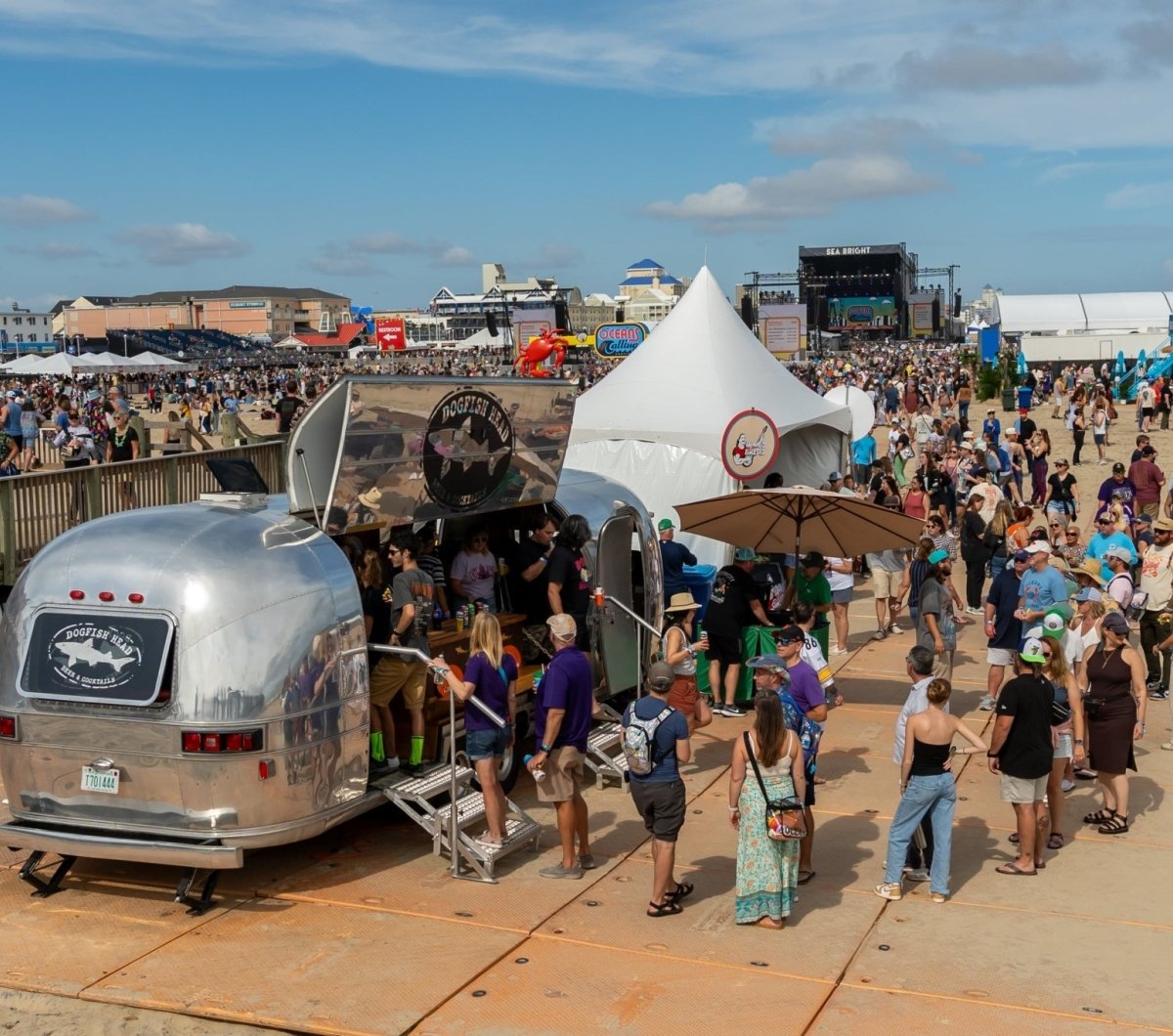 Dogfish head airstream at Oceans Calling