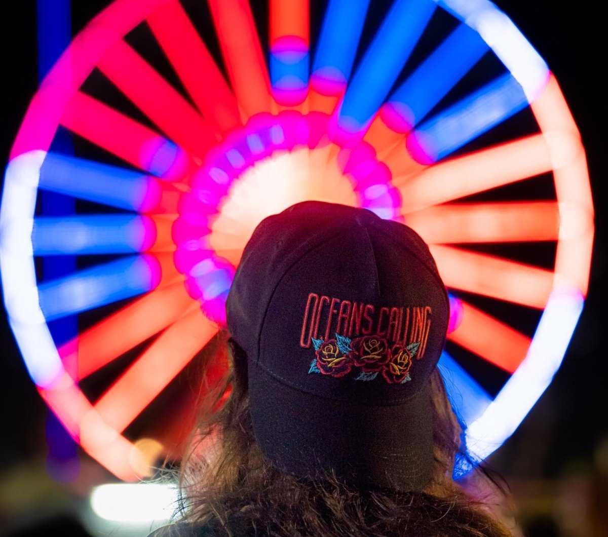 Oceans Calling hat and the ferris wheel